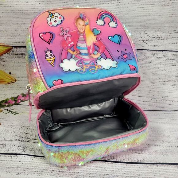Kids Nickelodeon JoJo Dual Compartment Drop Bottom Lunch Bag for Girls - Picture 5 of 5